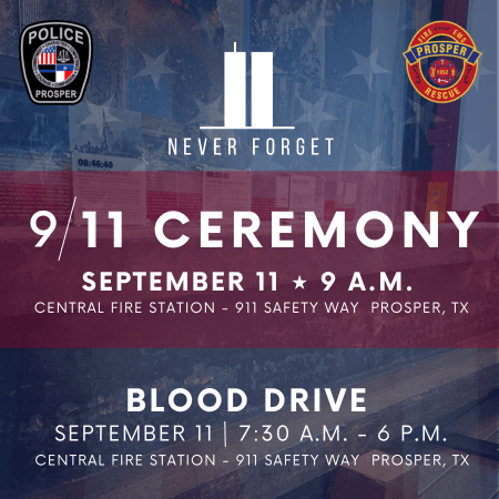 Prosper 9/11 Ceremony and Blood Drive