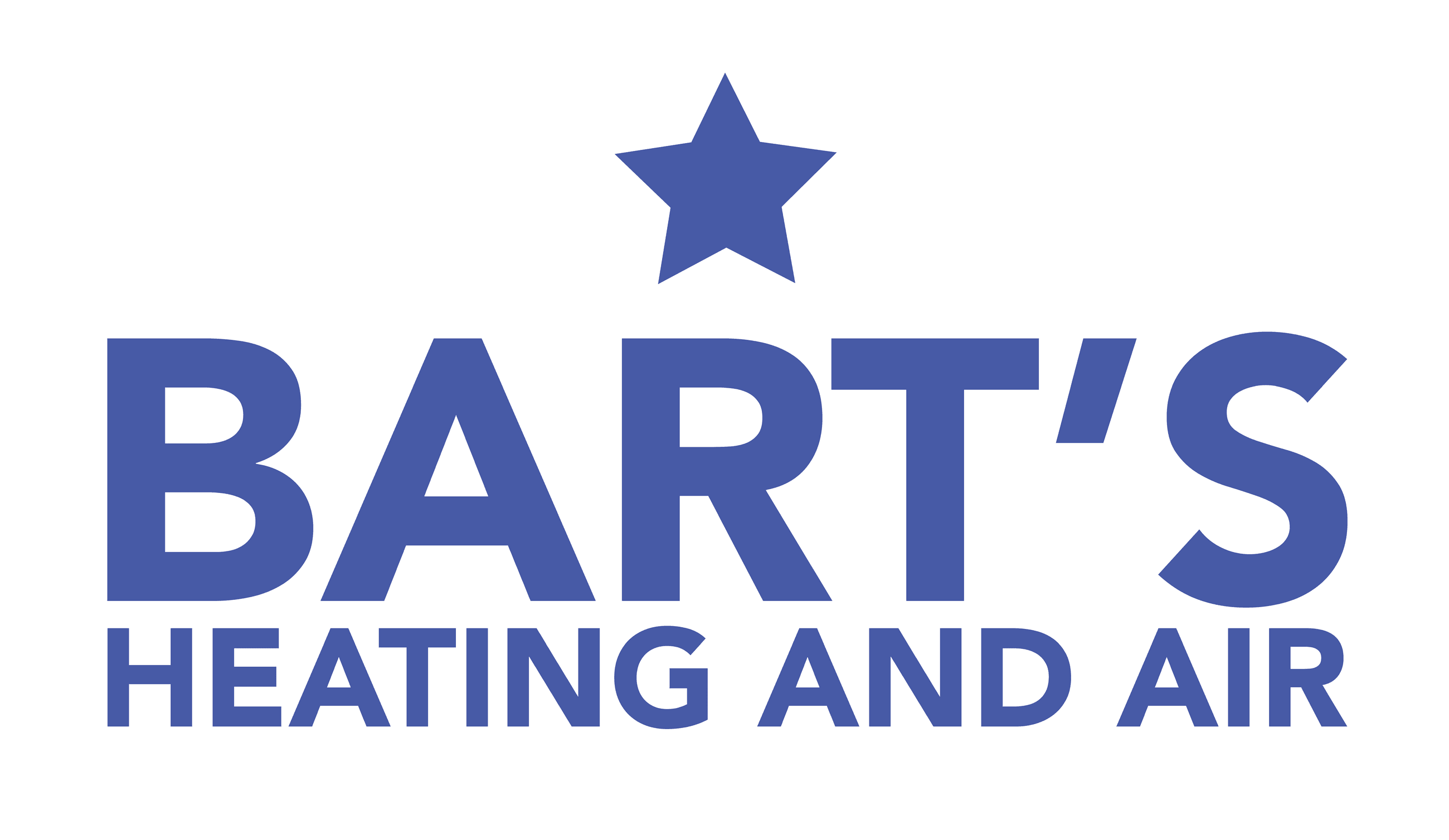 Barts Heating and Air Blue Wordmark Logo